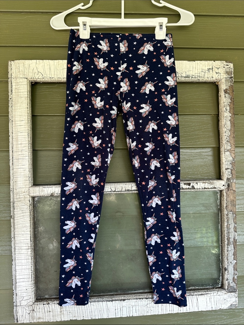 Bobbie Brooks Navy Unicorn Star Leggings